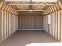 12x24 Gambrel Barn Style Single-Car Garage Interior