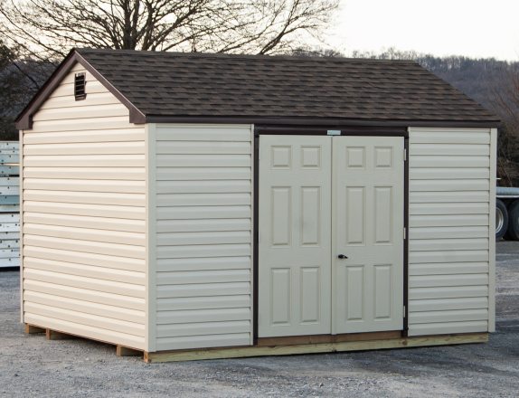 10x12 Peak Storage Shed From Economy Line with Vinyl Siding