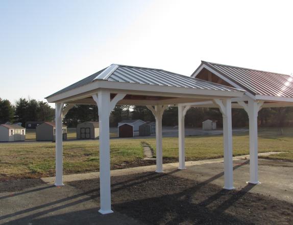 10X12 HIP STYLE VINYL PAVILION AT PINE CREEK STRUCTURES IN YORK, PA.