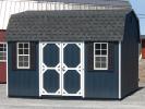 10x14 Dutch Barn Style Storage Shed with Midnight Blue LP Smart Siding